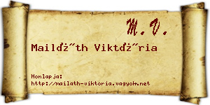 Mailáth Viktória névjegykártya